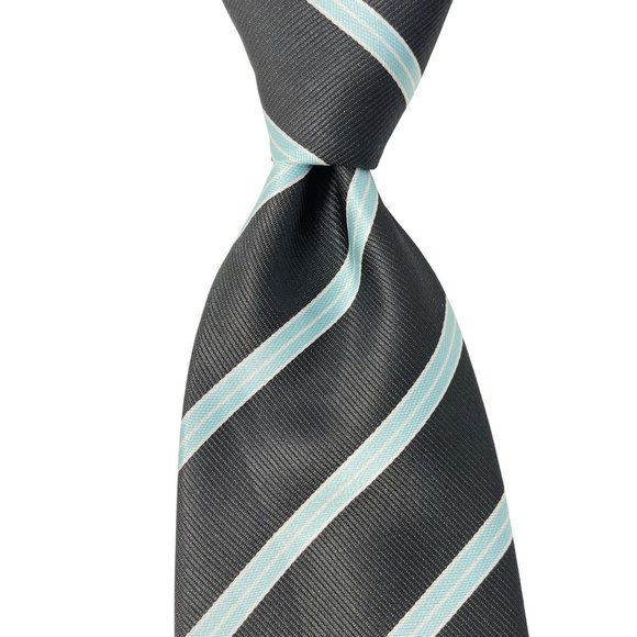 Ermenegildo Zegna Men's 100% Silk Striped Neck Tie Italy 59" - Picture 1 of 7